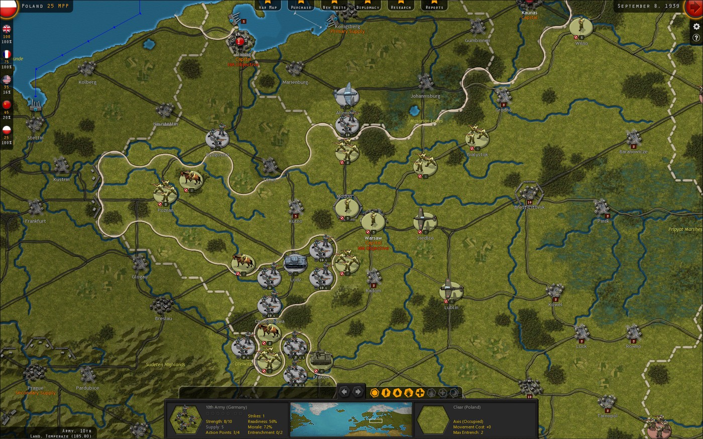 Strategic Command WWII: War in Europe Germany Marching On Poland 